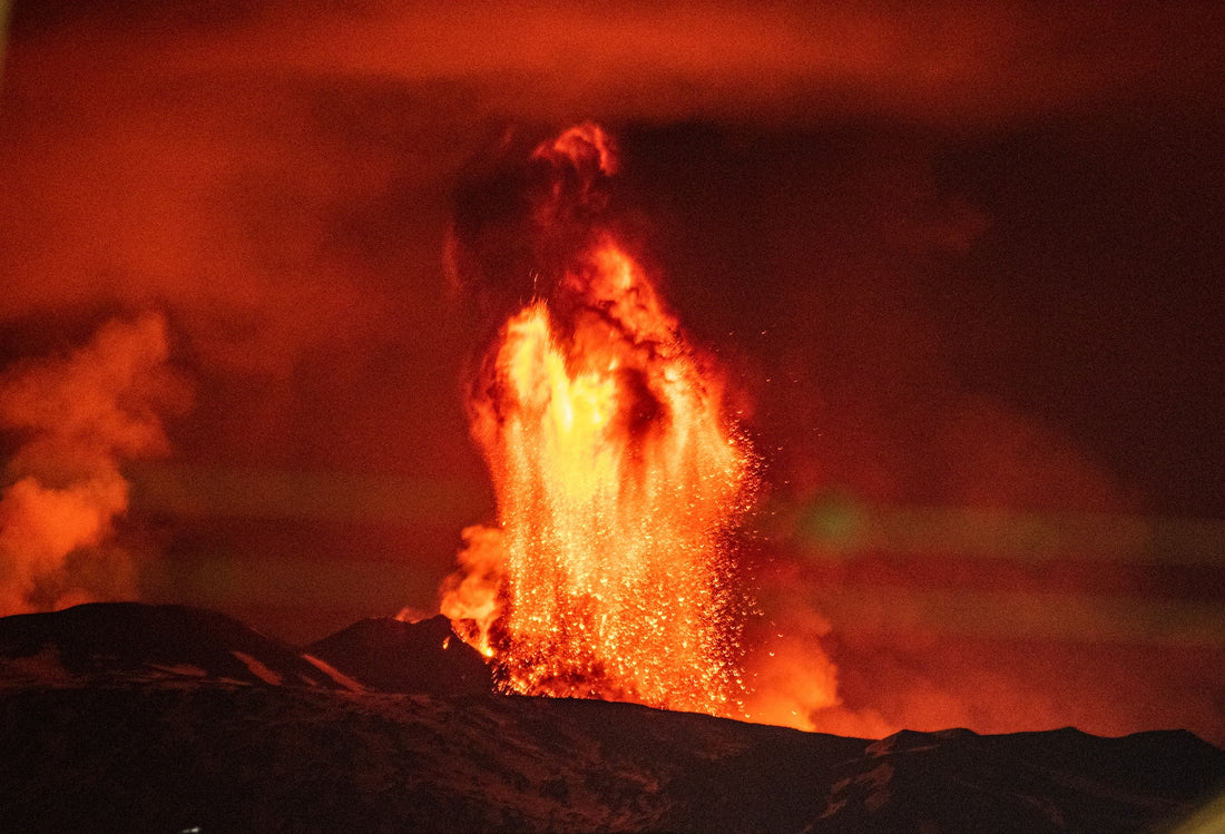 mout Etna erupting, sicilian summer